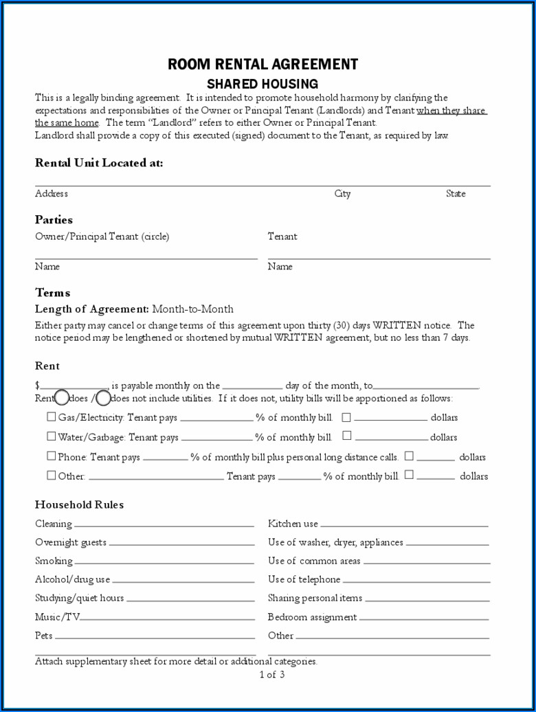 Free Tenancy Agreement Form Download