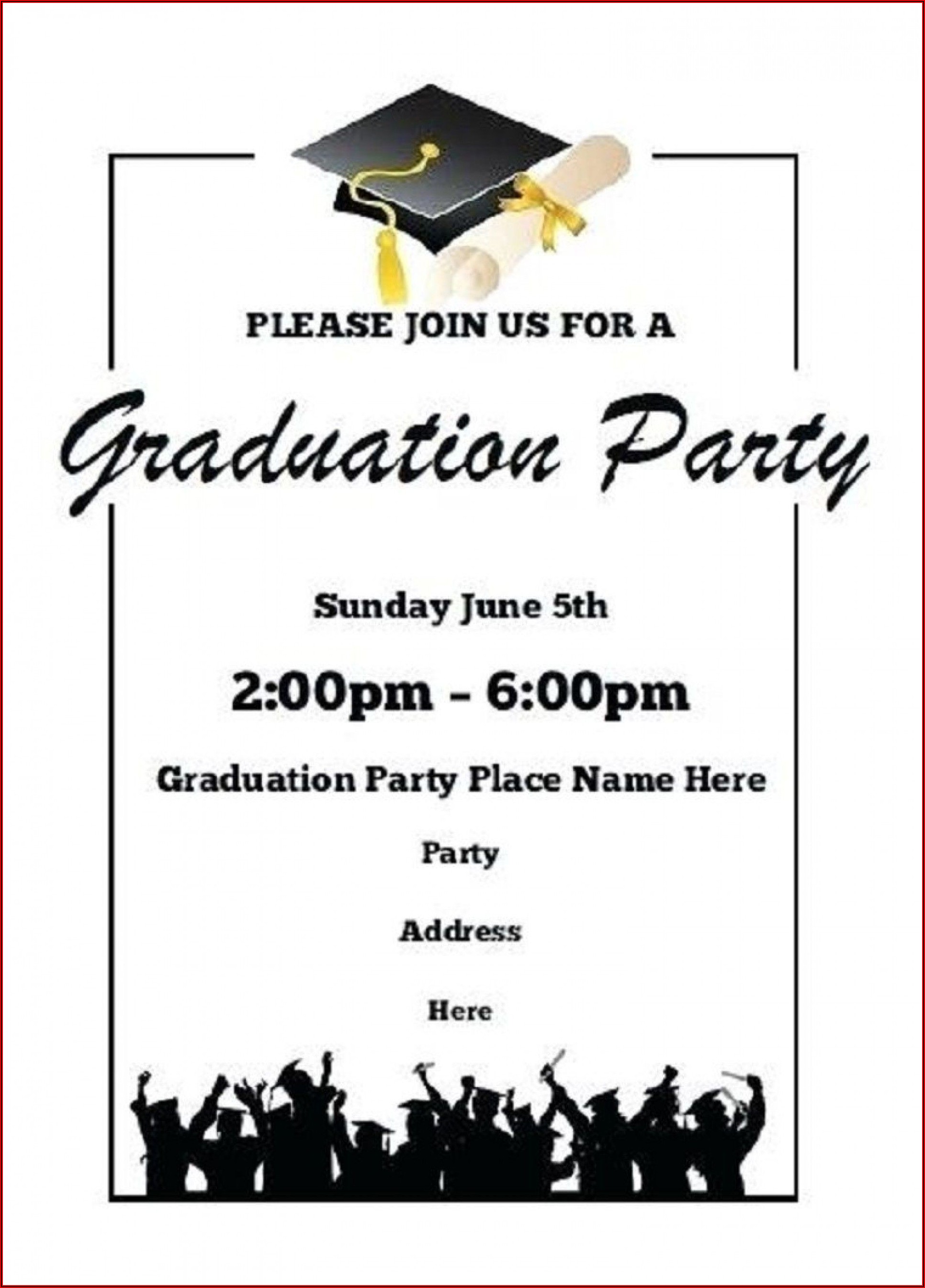 Graduation Party Invitation Templates Publisher