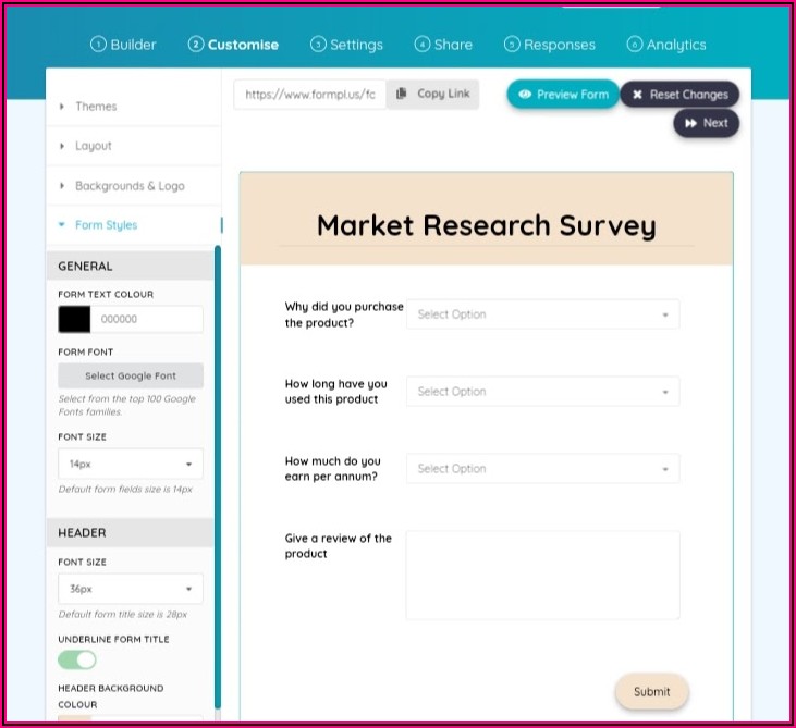 Market Research Survey Examples