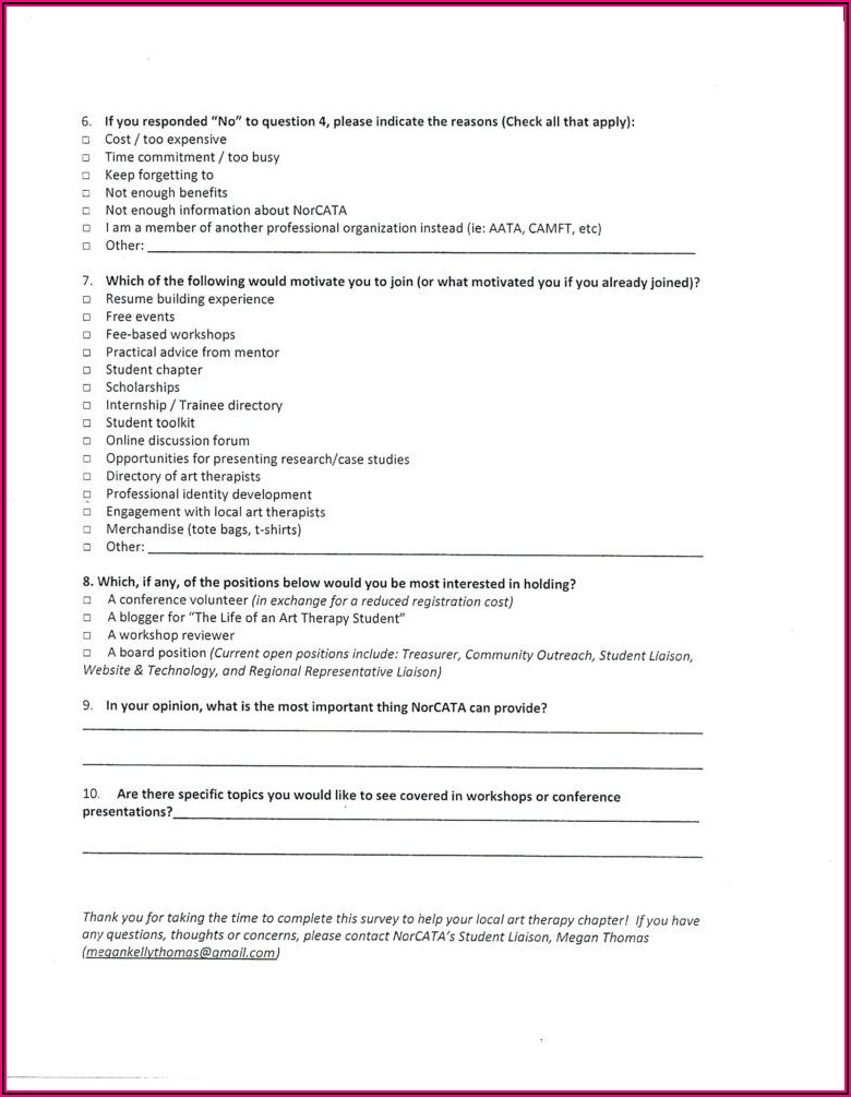 Market Research Survey Template Word