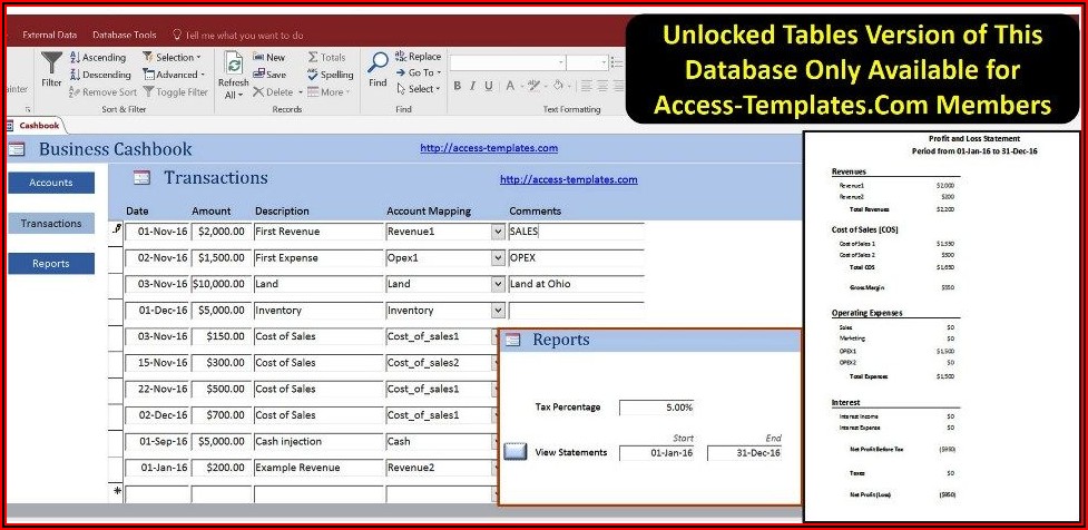 Ms Access Inventory And Sales Database Template