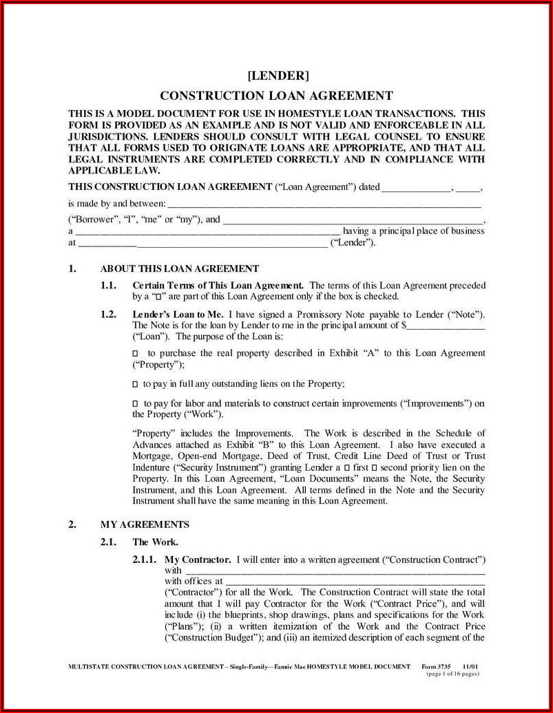 Personal Loan Agreement Template Word