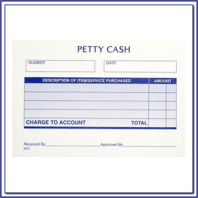 Petty Cash Receipt Format