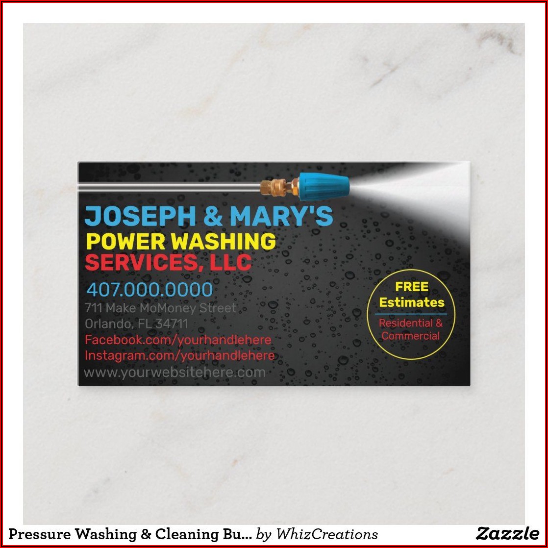 Power Washing Business Card Templates