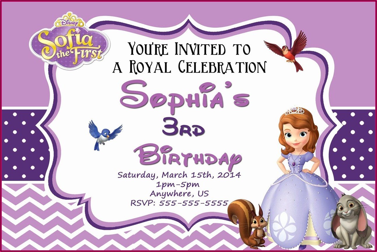 Princess Sofia Birthday Template