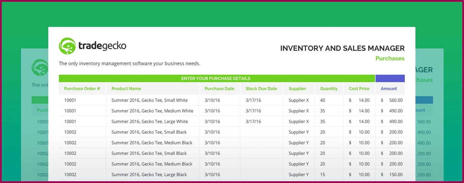 Retail Inventory Management Excel Template