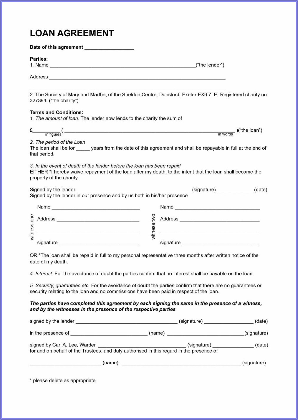 Sample Personal Promissory Note Form