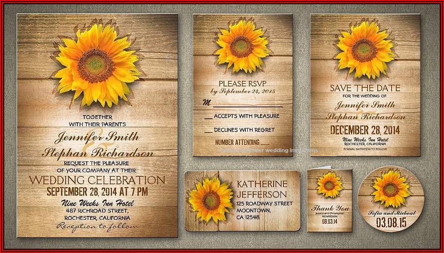 Sunflower Invitation Template