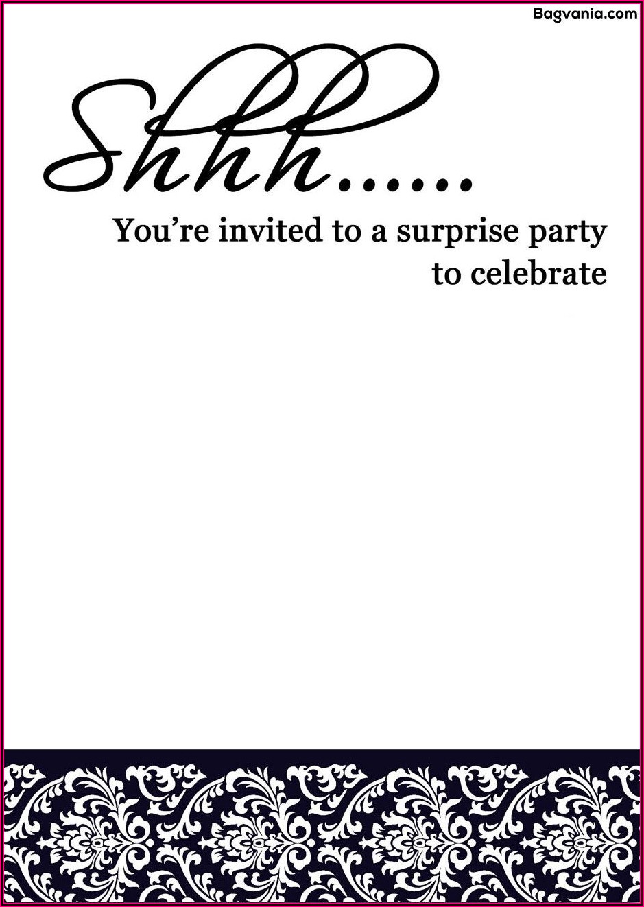 Surprise Birthday Invitation Templates Free