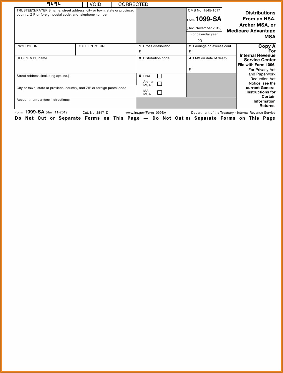 1099 Form From Irs