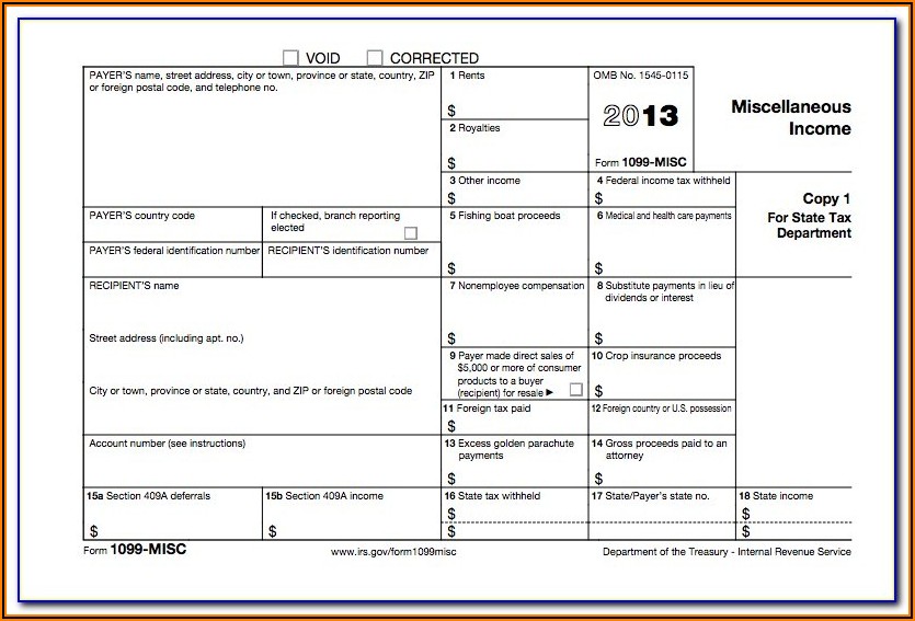 2017 Blank 1099 Misc Form