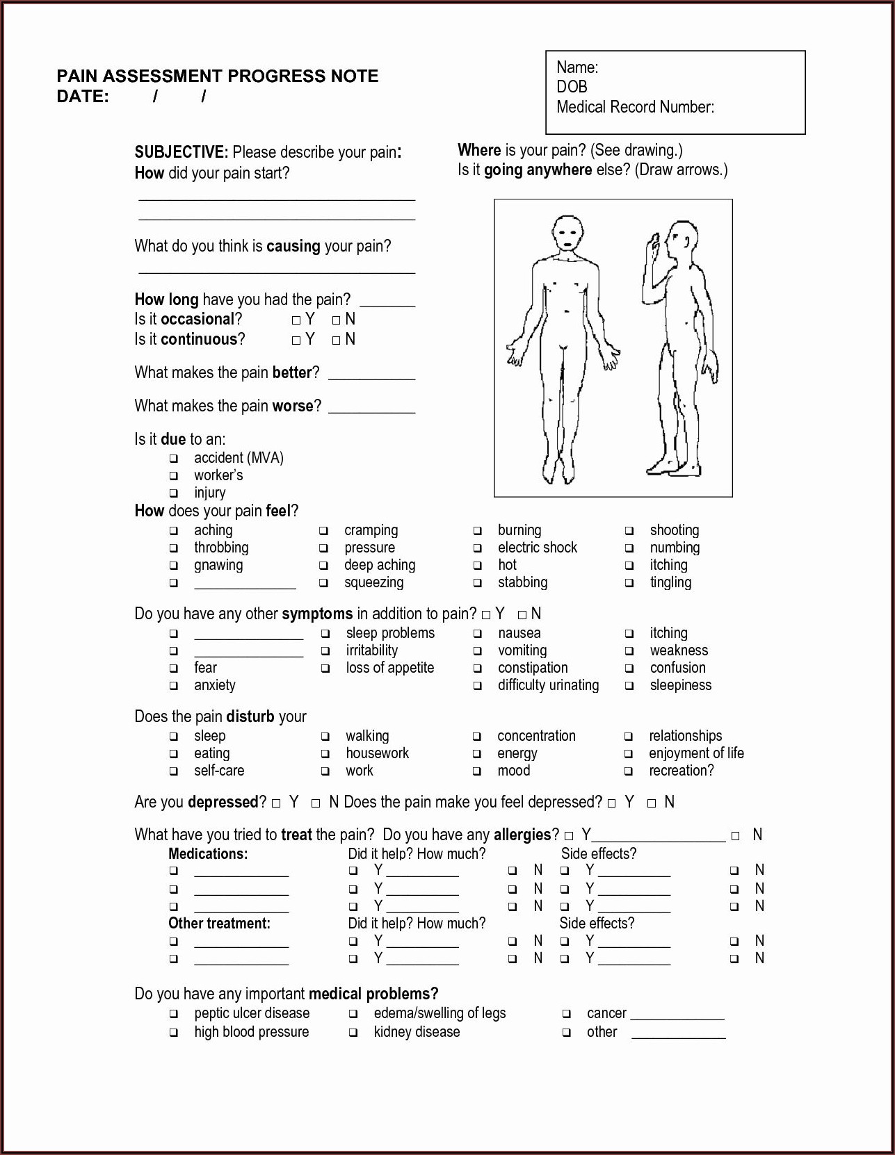 Acupuncture Soap Note Template