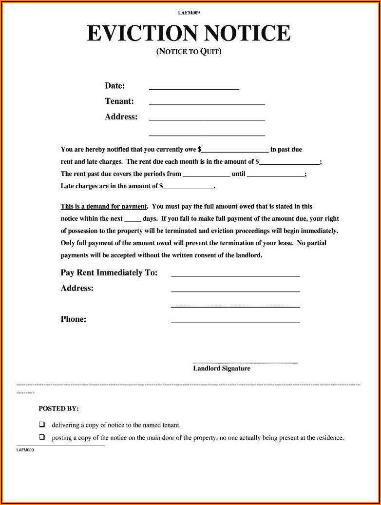 Alberta Landlord Eviction Notice Form