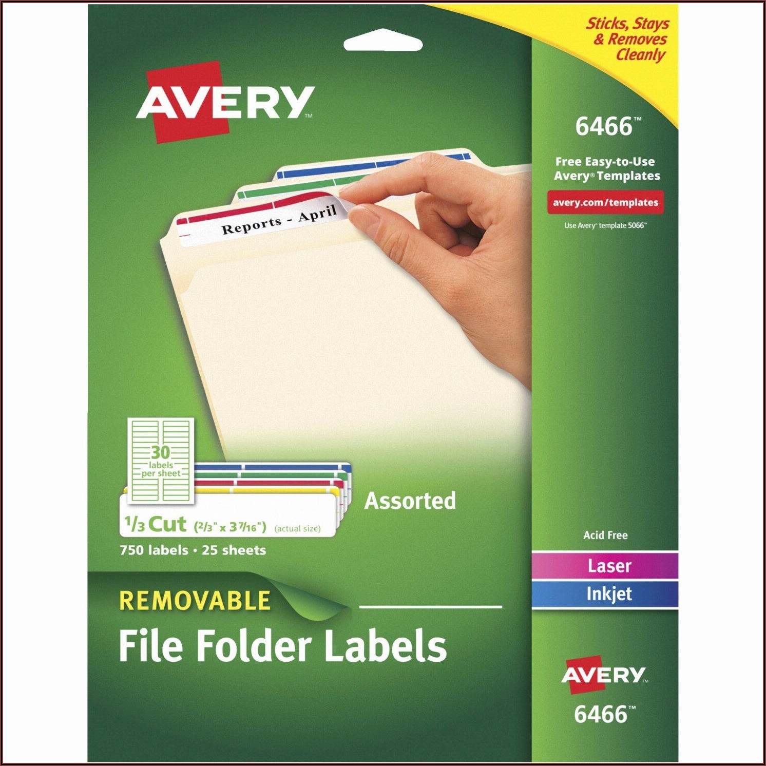 Avery File Label Template