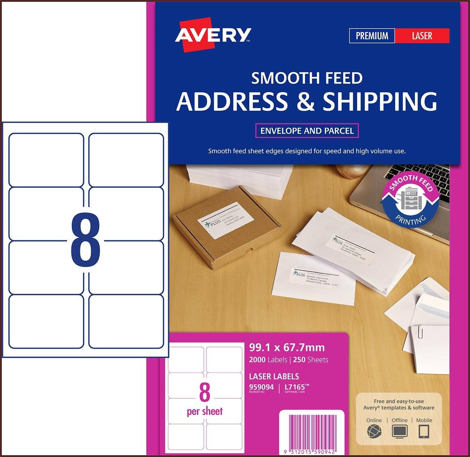 Avery Self Adhesive File Folder Labels 8 Per Sheet Template