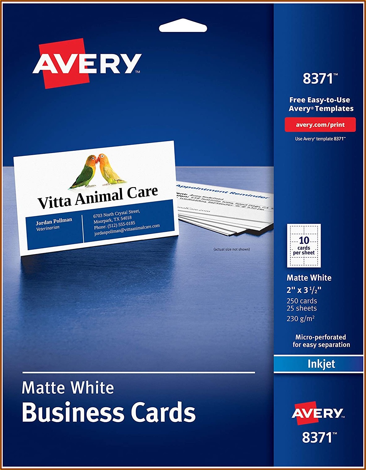 Avery Template 8371 Business Cards For Word