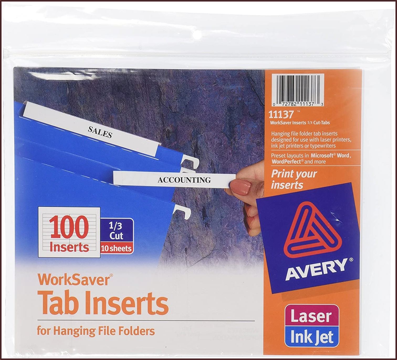 Avery Worksaver Tab Inserts Template Microsoft Word