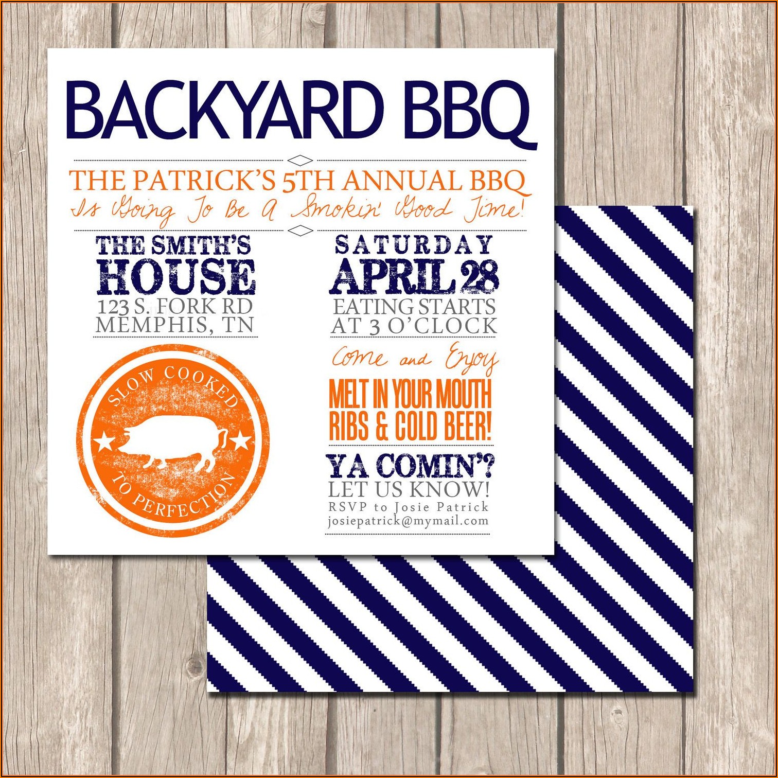 Backyard Bbq Invite Template