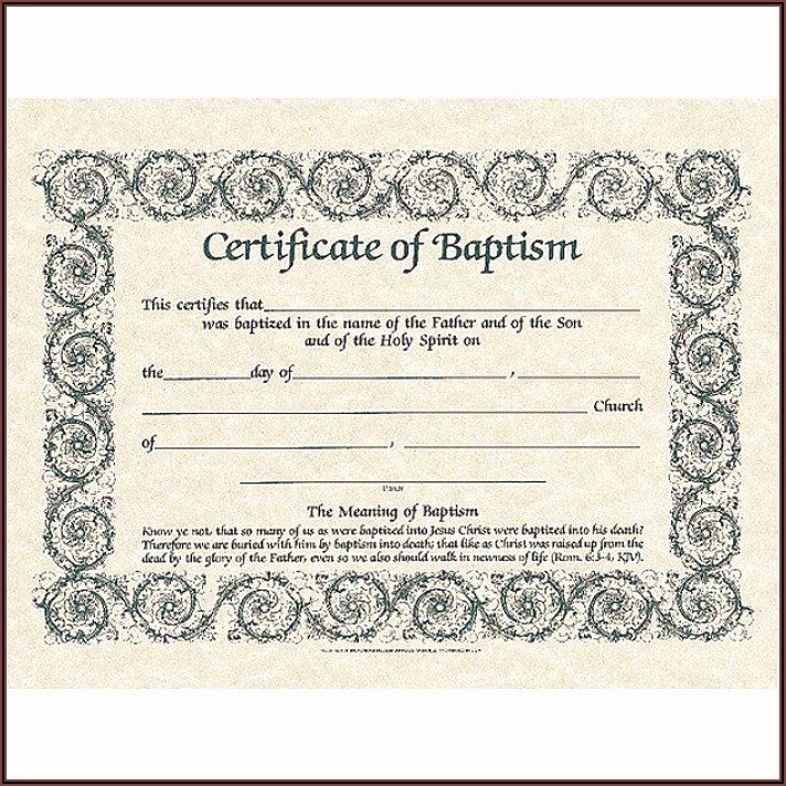 Baptism Certificates Printable
