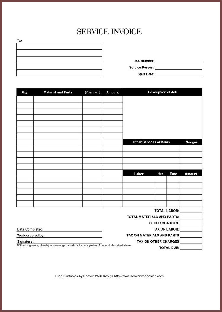 Blank Invoices Templates