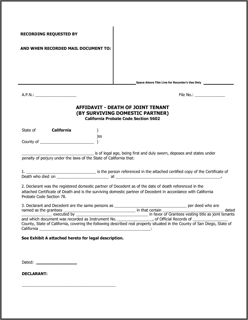 California Joint Tenancy Grant Deed Form