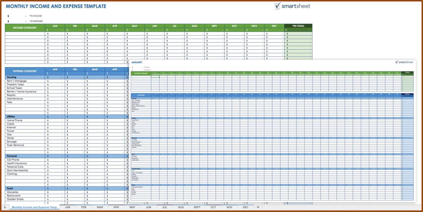 Expense Spreadsheet Template Excel