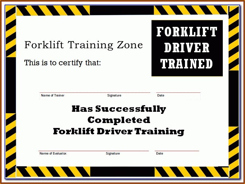 Forklift Certification Badge Template
