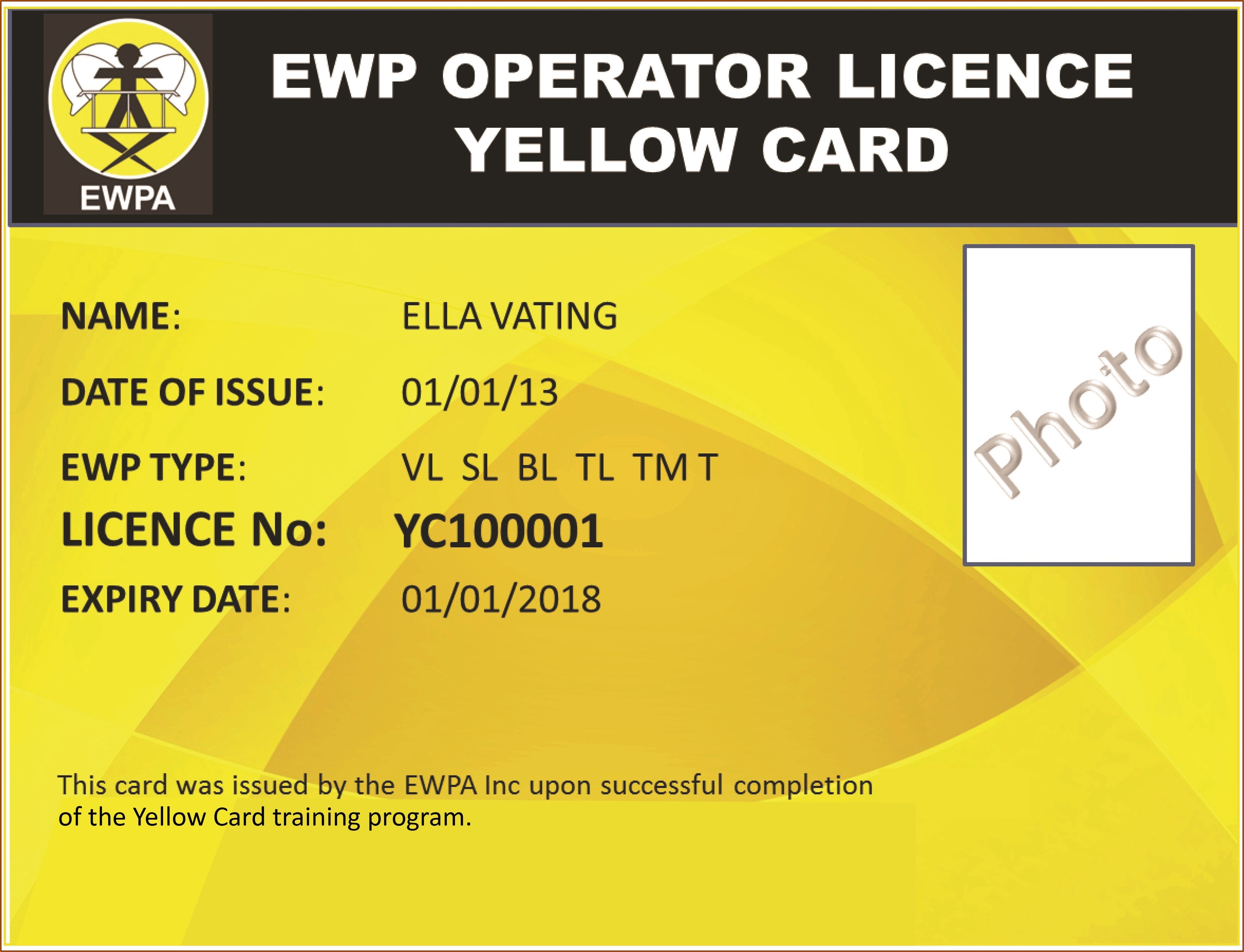 Forklift Certification Card Template Word