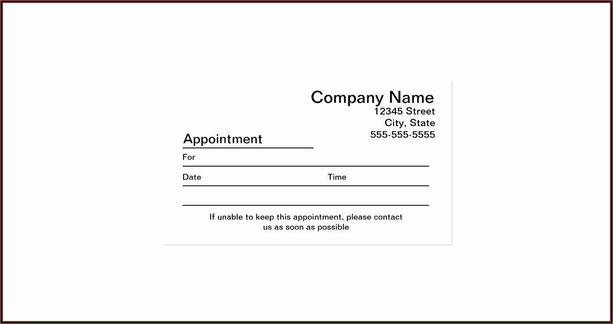 Free Appointment Reminder Template