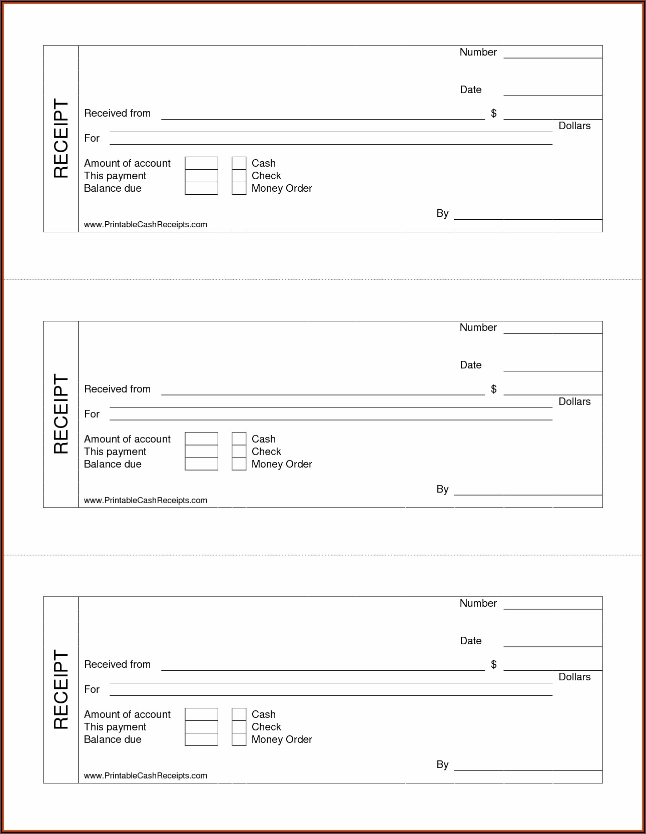 Free Downloadable Receipt Template