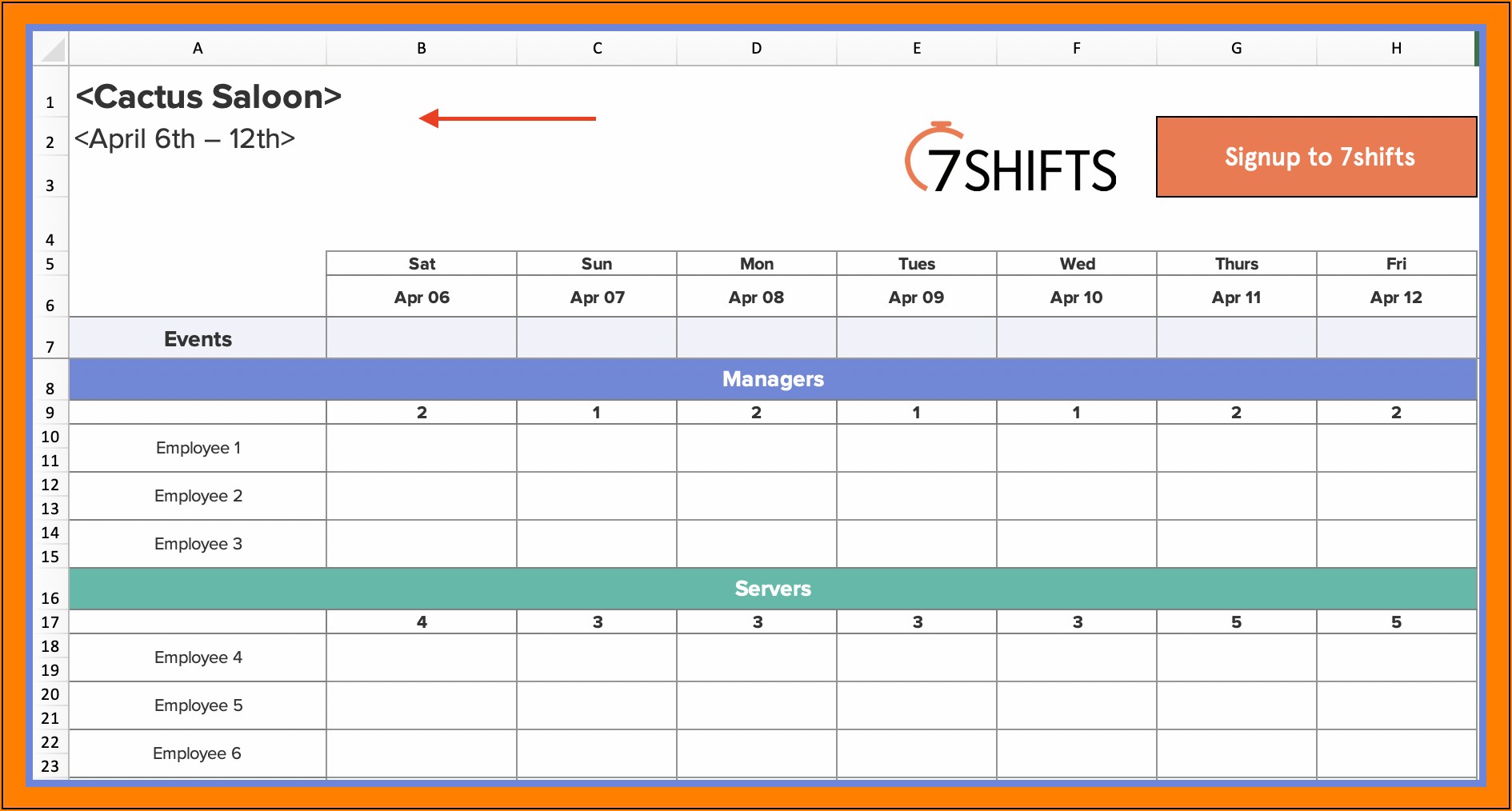 Free Weekly Employee Schedule Template Excel