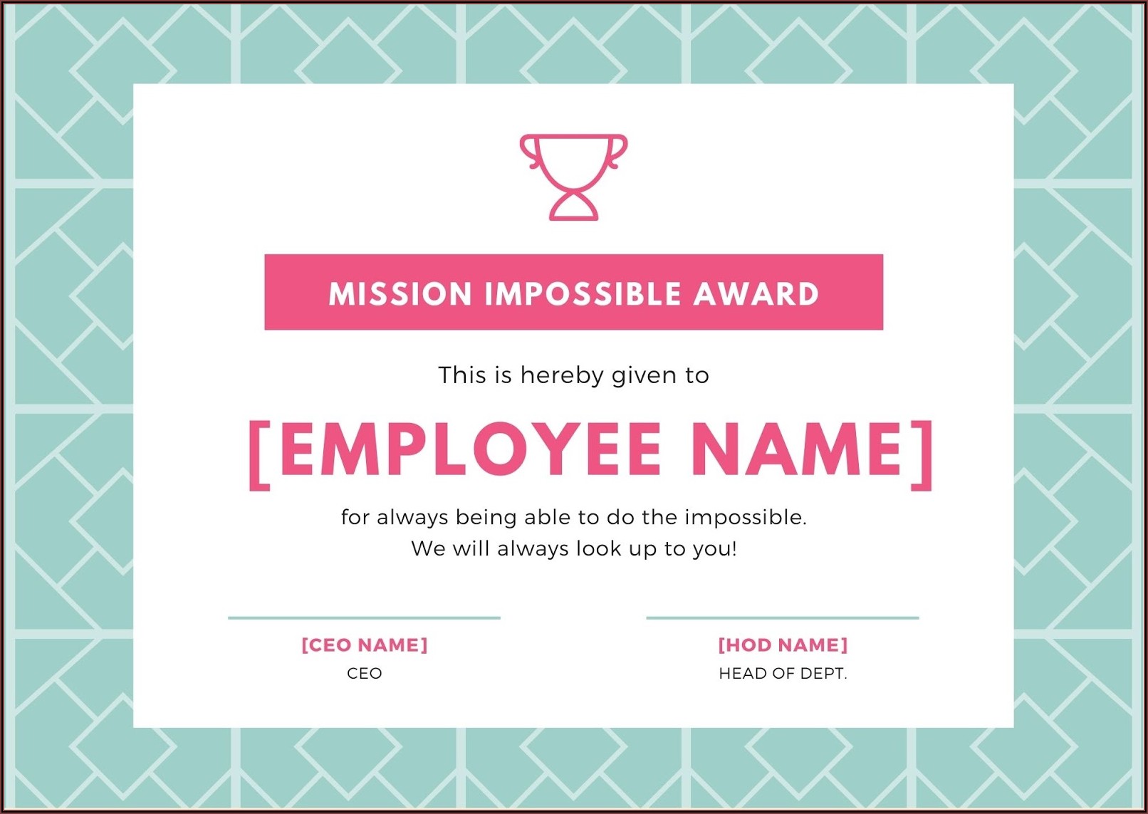 Funny Employee Recognition Awards Templates