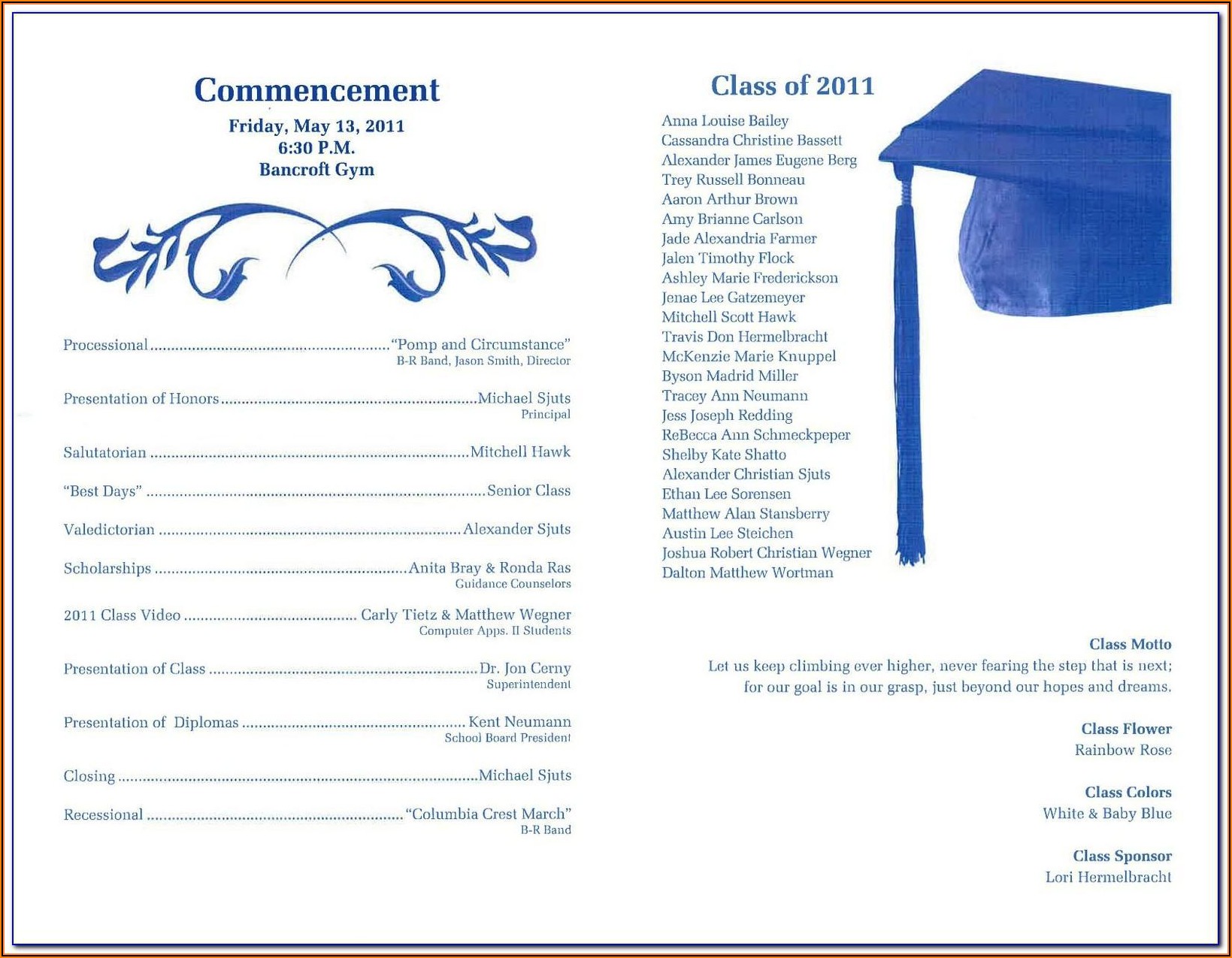 Graduation Party Program Format