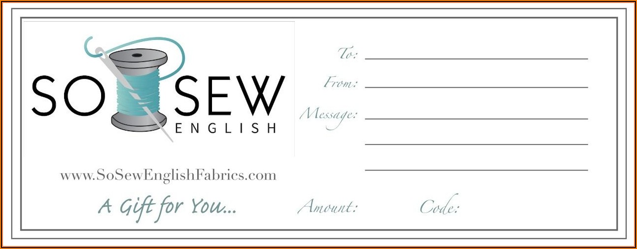 Printable Downloadable Gift Certificate Template Free
