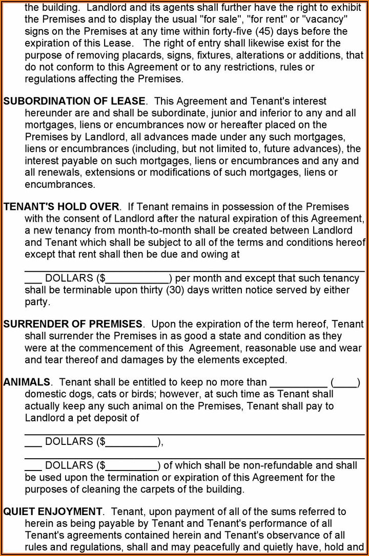 Residential Lease Agreement Template Georgia