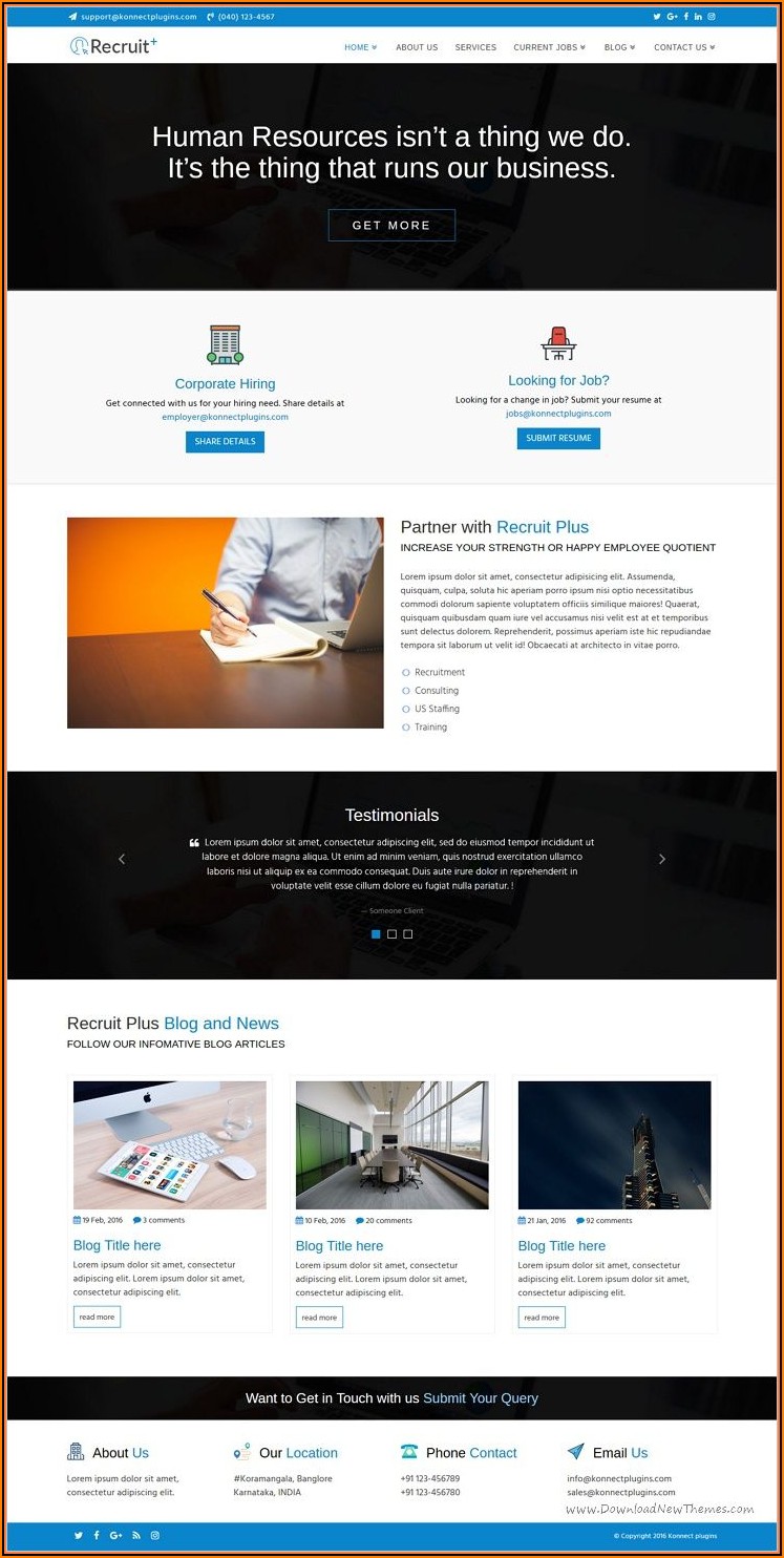 Staffing Agency Website Template