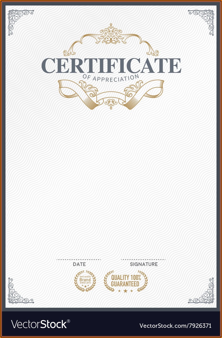Template Stock Certificate