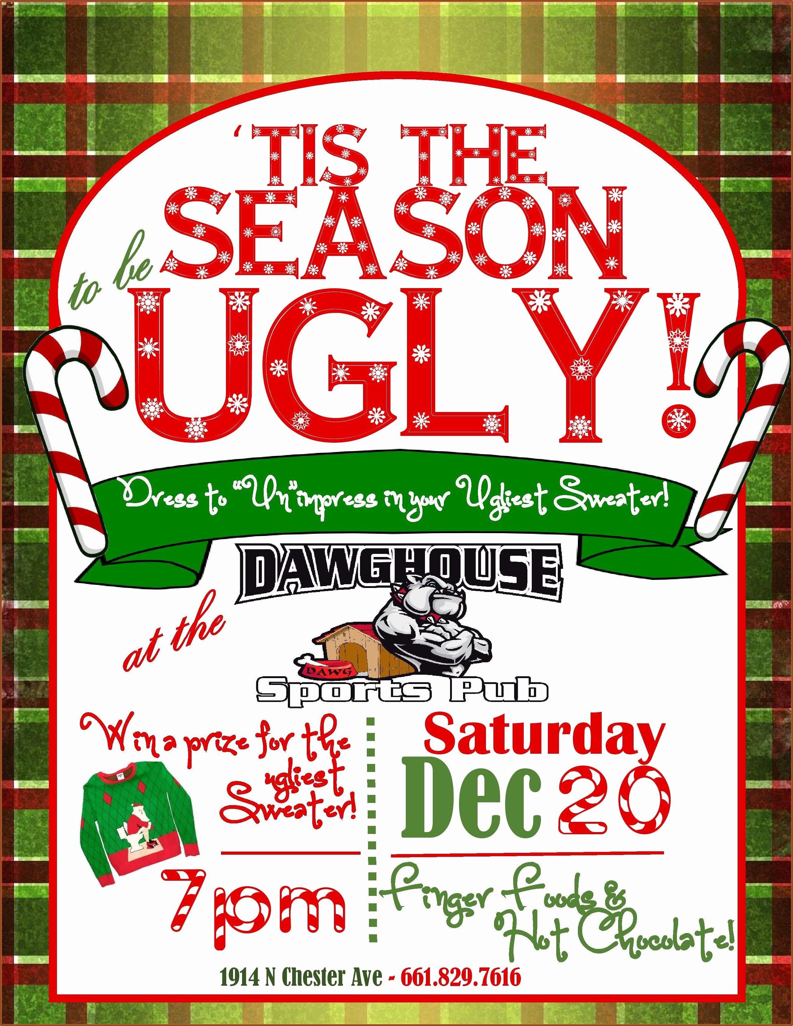 Ugly Sweater Party Invitation Template
