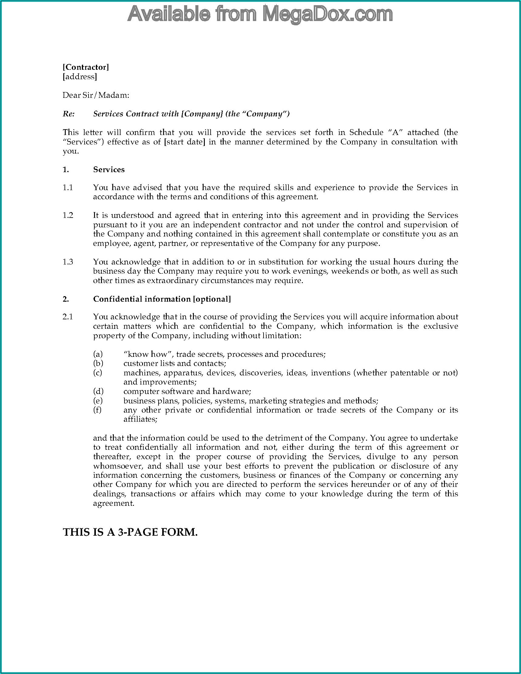 Common Law Separation Agreement Template Canada