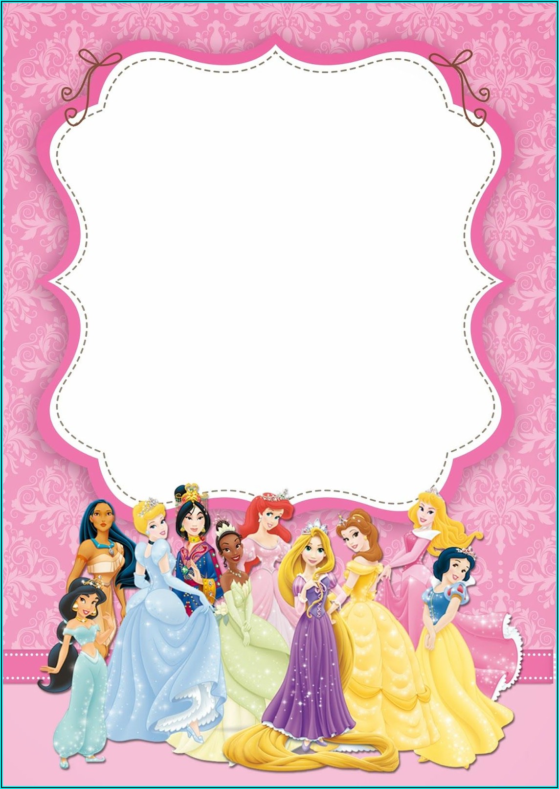 Disney Princess Birthday Invitation Template Free Download