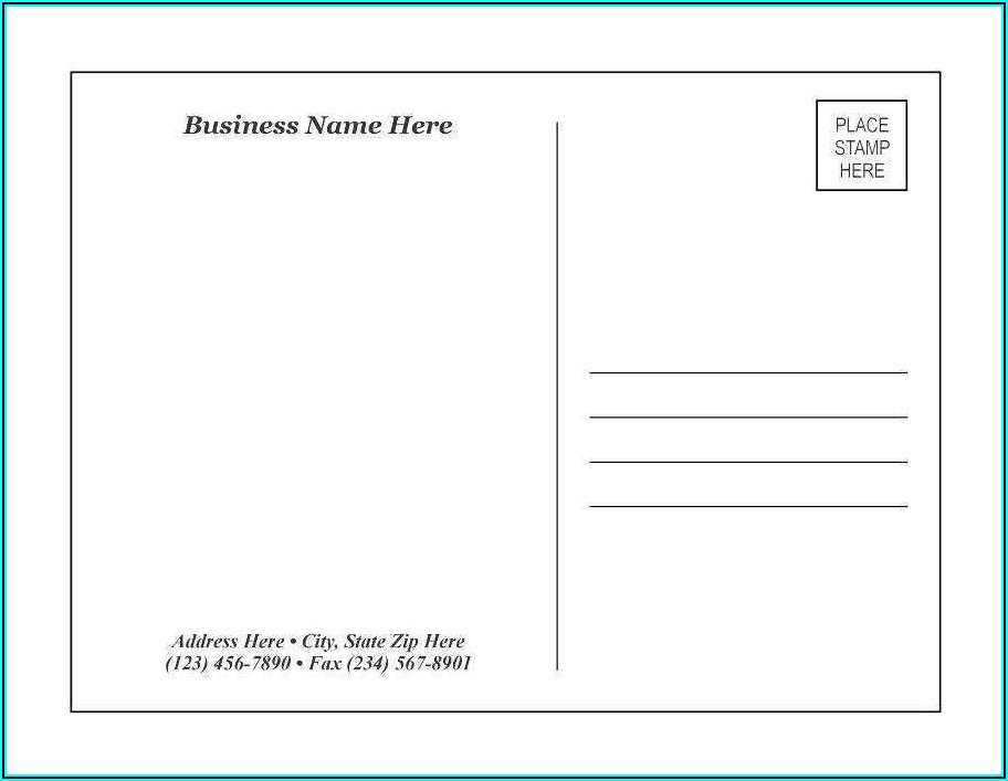 Double Sided Postcard Template Photoshop