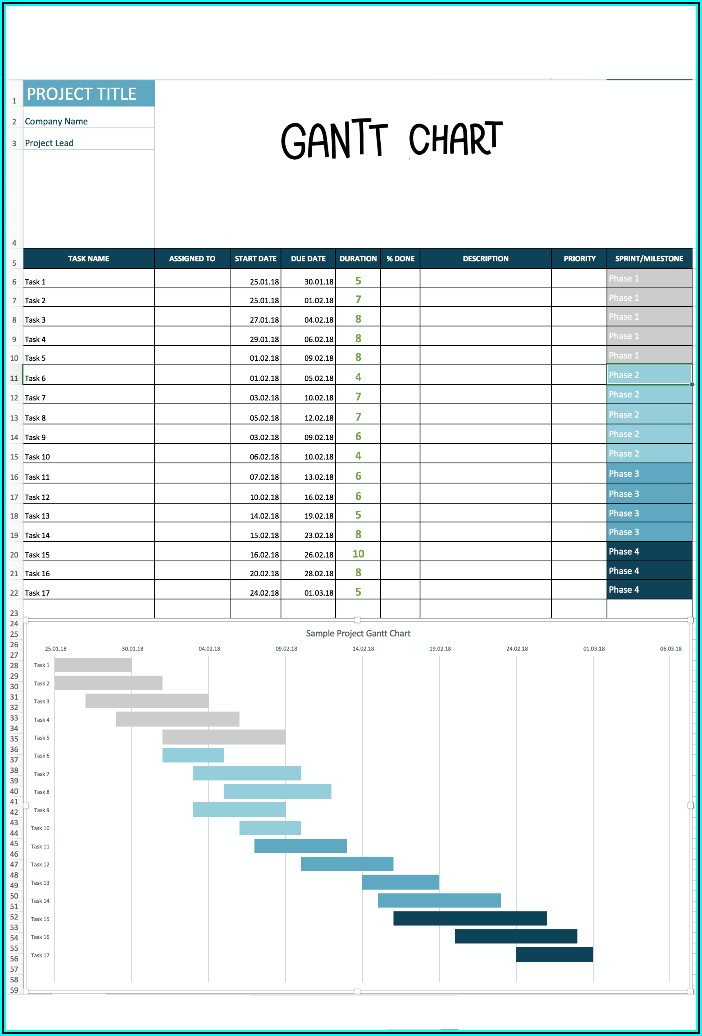Excel Gantt Chart Template 2019