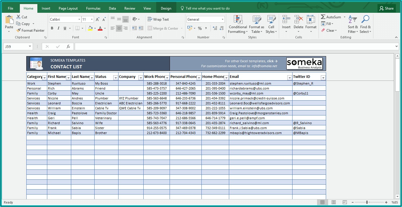 Excel Sheet Templates
