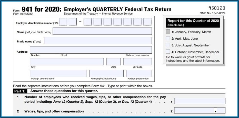 Federal Income Tax Forms 941