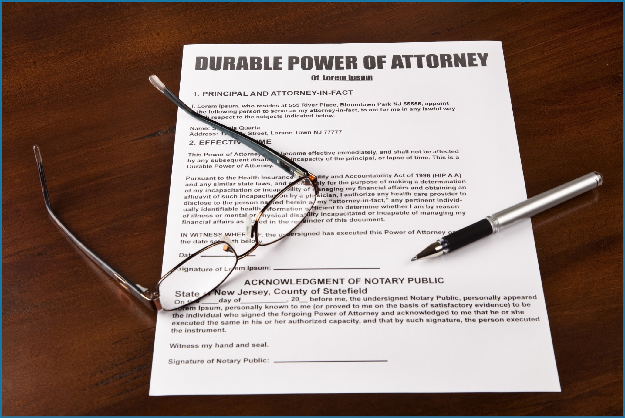Free Blank Durable Power Of Attorney Form