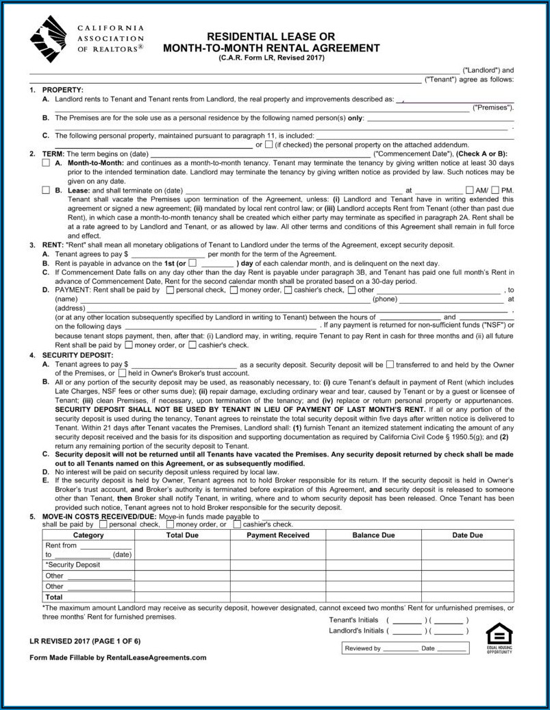 Free California Commercial Lease Agreement Form