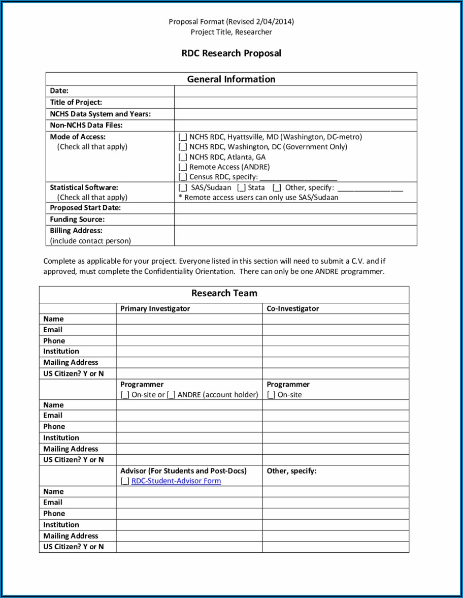 Free Fillable Proposal Forms