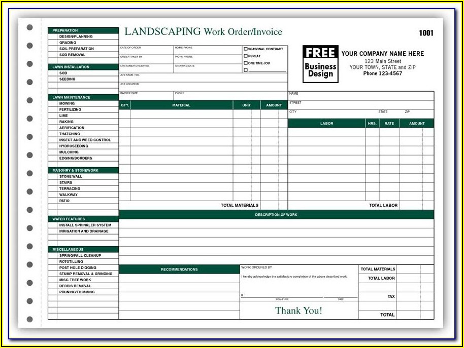 Free Printable Job Work Order Forms