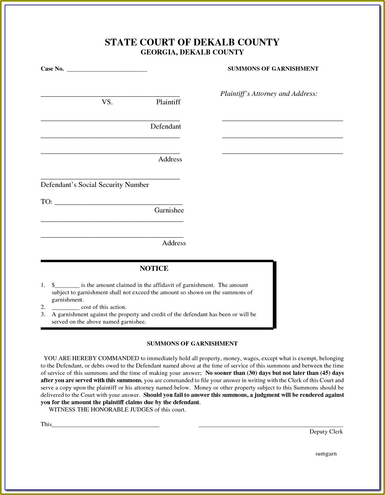 Free Printable Divorce Forms Georgia Printable Forms Free Online