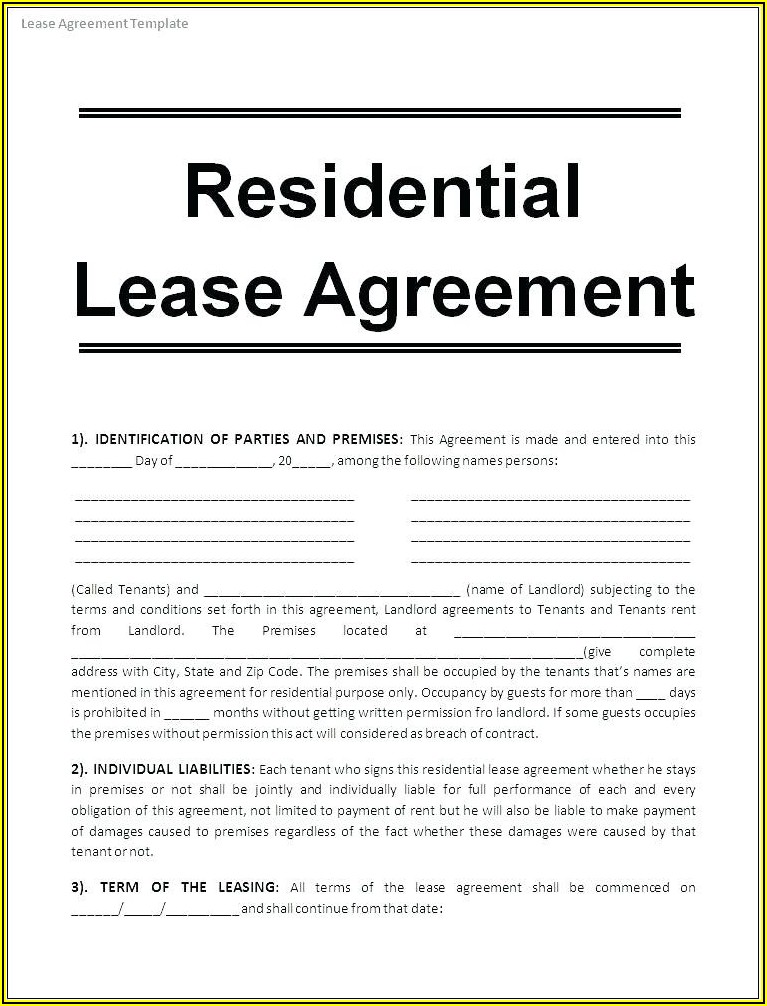 Idaho Residential Rental Agreement Form
